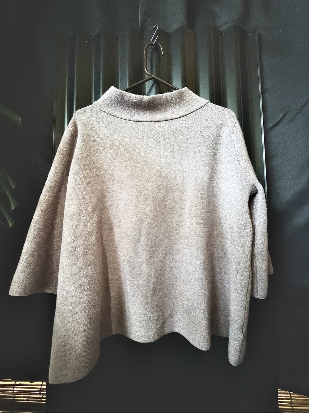 Fate Neutral Gray Funnel Neck Swing Sweater